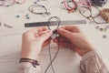 Handmade jewelry making, female hobby