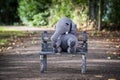 Handmade knit toy, elephant Royalty Free Stock Photo