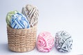 Handmade knitted crochet background