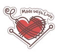 Handmade knitted product, made with love logo