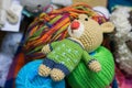 Handmade knitted toys made with handcraft wool