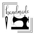 Handmade lettering, handmade emblem, handmade card