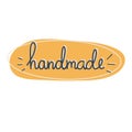 Handmade lettering needlework words title Royalty Free Stock Photo