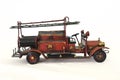 Handmade lifelike model of a old firetruck. Home and office decoration Toy.