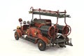 Handmade lifelike model of a old firetruck. Home and office decoration Toy.