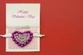 Handmade love concept. Valentines day greeting card