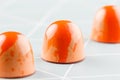 Handmade luxury bonbons orange color