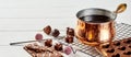 Handmade luxury chocolate bonbons or pralines