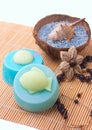 Handmade Marine soap with fish and shells Royalty Free Stock Photo