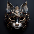 handmade mask in the form of a muzzle of a cat