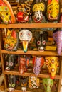 Handmade masks, colorful