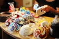 Handmade masks in a workshop of craftsmen, Venice