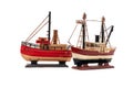 Fishing boats miniature models
