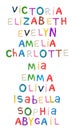 Handmade modeling clay girls names