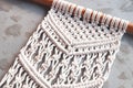 Handmade natural cotton macrame derocation