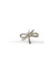 Handmade natural string knot tied on white message scroll isolated Royalty Free Stock Photo