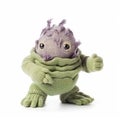 Handmade nice artichoke with hand in baby handsock toy with funny face. Generative AI Royalty Free Stock Photo