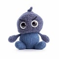 Handmade nice blueberry unhappy in baby handsock toy with funny face. Generative AI Royalty Free Stock Photo