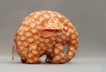 Handmade orange elephant