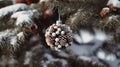 handmade ornament on tree Royalty Free Stock Photo