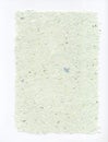 Handmade Paper Light Green Flecked with Ragged Edges Royalty Free Stock Photo