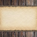 Handmade paper sheet on old wood background Royalty Free Stock Photo