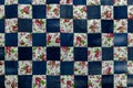 Handmade Patchwork Quilt Background With Colorful Rustic Ethnic Geometric Pattern