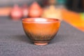 Handmade pottery bowl brown