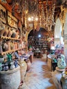Handmade pottery in an old Andalusian workshop, Ubeda, AndalucÃ­a, Spain Royalty Free Stock Photo