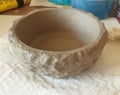 Handmade pottery unfired, raw