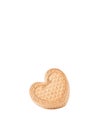 A handmade product, heart-shaped wicker box isolated on white ba Royalty Free Stock Photo