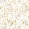 Handmade rice paper texture with metallic gold swirl flecks. Seamless washi sheet background. For luxe wedding texture