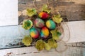 Handmade romanian decorated easter eggs