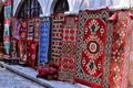 Handmade rugs in the Old Bazar in Kruje, Albania