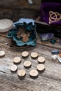 Handmade runes for fortunetelling