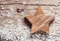 Handmade rustic wooden Christmas star