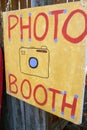 Handmade Sign Directs Carnival Patrons To Photo Booth