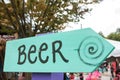 Handmade Sign Points Festival Patrons To Beer