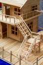 Handmade small houses built with bamboo sticks Royalty Free Stock Photo
