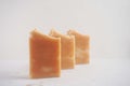 Handmade soap bar in curing process