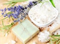 Handmade Soap with Salt and Lavender