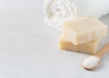 Handmade soap, spa and body care concept Royalty Free Stock Photo