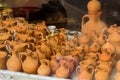 Clay vases, jugs and pots. Rethymno, Crete, Greece