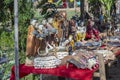 Handmade souvenirs in a tourist stall on the street market near Inle Lake in Burma, Myanmar. Close up