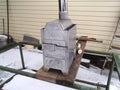 Handmade stainless steel wood stove for surviving, heating of home, tent, sauna and cooking