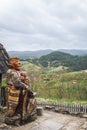 Handmade statue on the mountain Tara