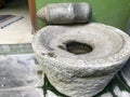 Handmade Stone Grindstones ll be used in indian village kitchen area for grinding spices and vegetables for tasty food Royalty Free Stock Photo