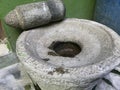 Handmade Stone Grindstones ll be used in indian village kitchen area for grinding spices and vegetables for tasty food Royalty Free Stock Photo