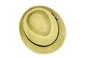 Handmade Straw Hat on white background.with clipping path Royalty Free Stock Photo