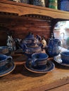 Handmade tea set in an old Andalusian workshop, Ubeda, AndalucÃ­a, Spain Royalty Free Stock Photo